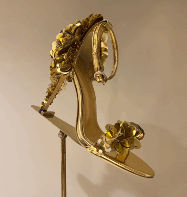 D&G Flower Petal Sequin Heels - Image 2