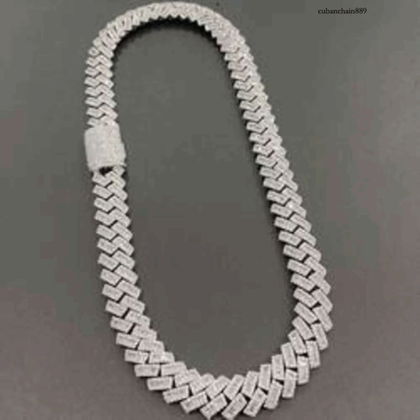 Baguette Iced Out VVS Moissanite Cuban Chain 15mm Look Expensive, Shop Smart