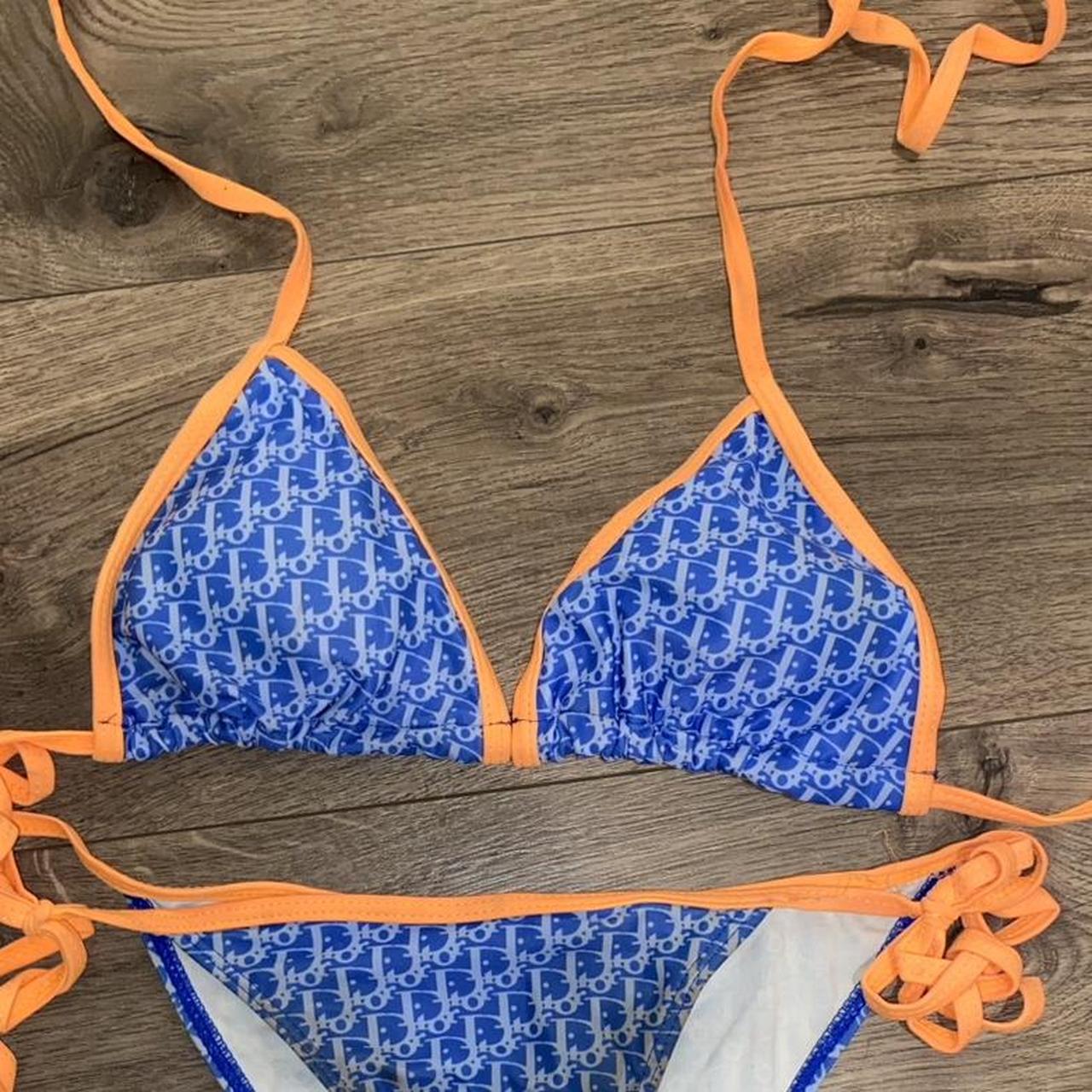 Dior Orange Trim 2-Piece Swimsuit - Image 2